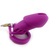 Silicone Purple Chastity Cage